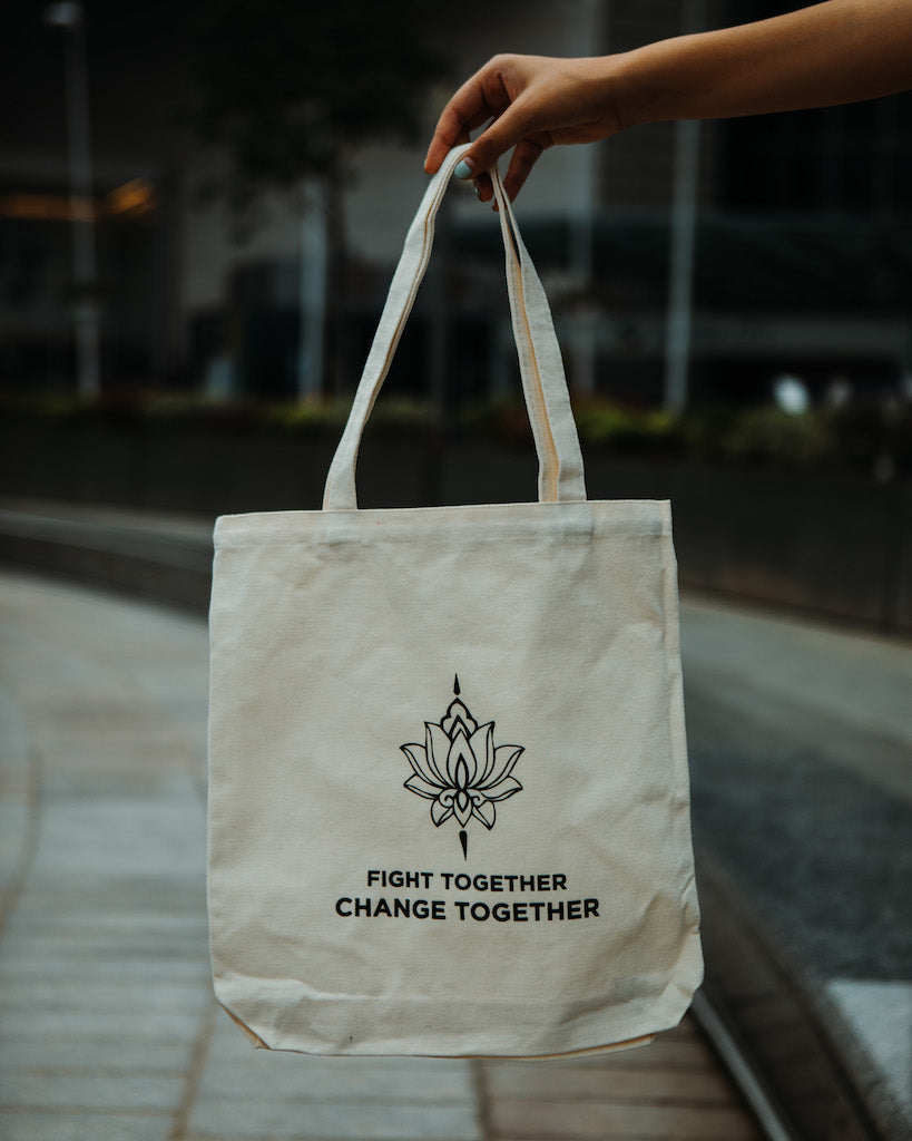 India FIGHT TOGETHER Tote Bag