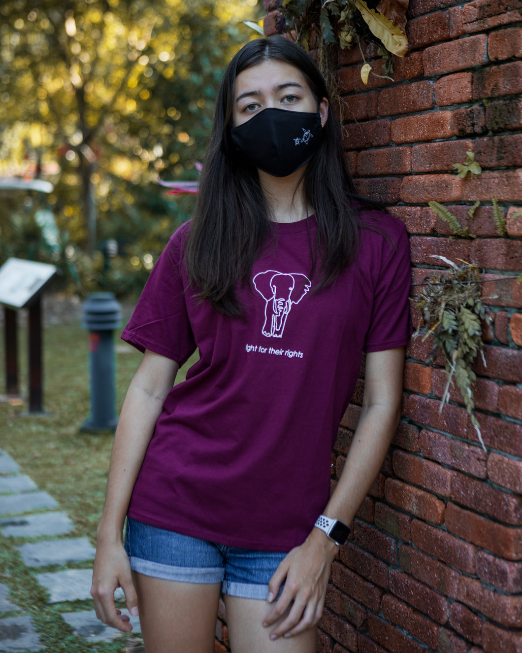 Maroon FIGHT FOR THEIR RIGHTS T-Shirt